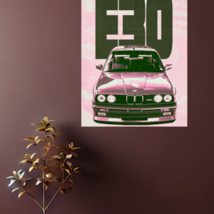 E30 – Retro BMW Classic Poster
