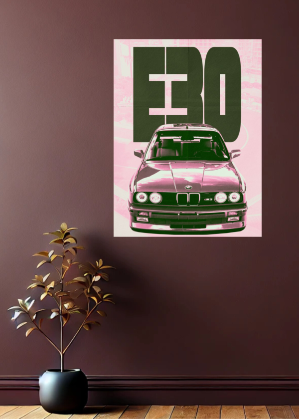 E30 – Retro BMW Classic Poster