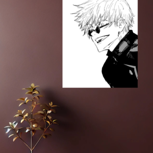 Minimalist Anime Gojo Sketch Wall Art – Poster
