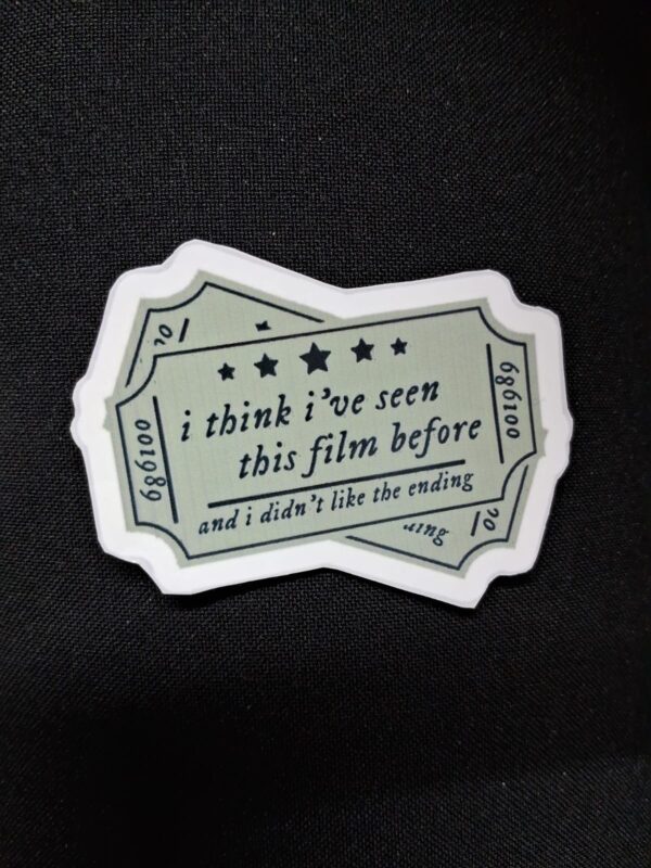Minimalist Ticket Design Sticker