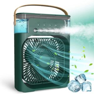 Mini Cooler for Room Cooling - Portable Air Cooler, 3 in 1 Home and Office Air Conditioner - Compact size with 7 color LED Light